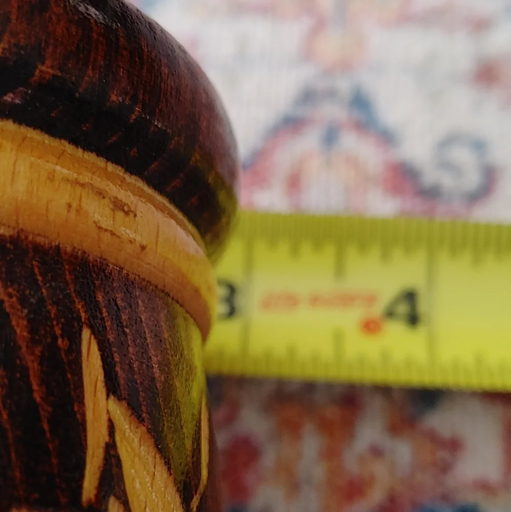 HANDCARVED Wooden Floral DESK PENS & PENCILS Holder OOAK!